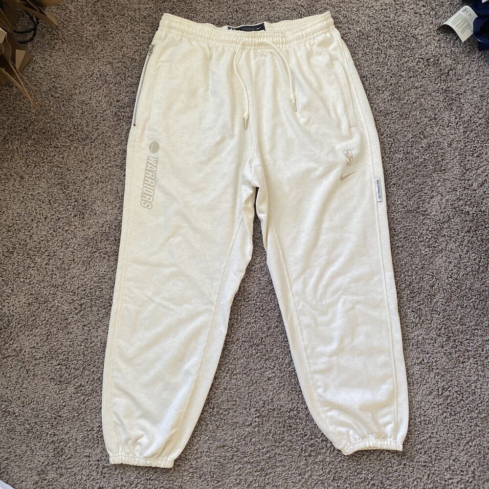 Nike NBA Golden State Warriors Sweatpants Team Issue Cream DN7916-027 Size 2XL